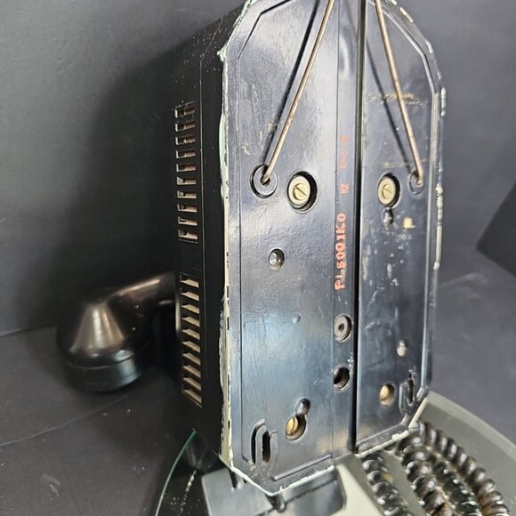 Vintage Black Automatic Electric AE50 Rotary Wall Telephone Needs Cleaning - Picture 10 of 16
